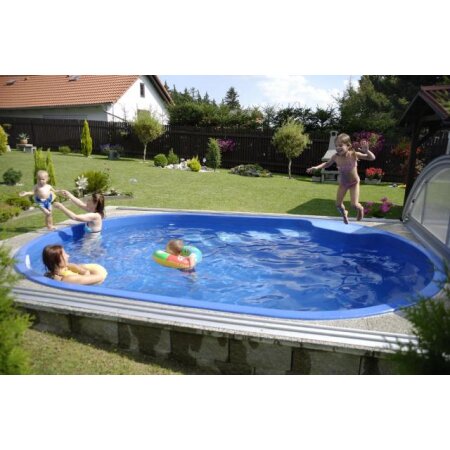 Schwimmbecken OLYMP Glasfaser-Kunststoff 4.50 m x 3.00 m x 1.20 m