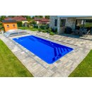 Schwimmbecken GEMINI Glasfaser-Kunststoff 8.20 m x 3.50 m x 1.50 m