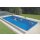 Schwimmbecken GEMINI Glasfaser-Kunststoff 8.20 m x 3.50 m x 1.50 m