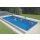 Schwimmbecken GEMINI Glasfaser-Kunststoff 8,20 m x 3,50 m x 1,50 m