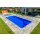 Schwimmbecken GEMINI Glasfaser-Kunststoff 8,20 m x 3,50 m x 1,50 m