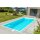 Schwimmbecken GEMINI Glasfaser-Kunststoff 8.20 m x 3.50 m x 1.50 m