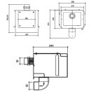 V4A Skimmer B200 Saugbreite 200 mm