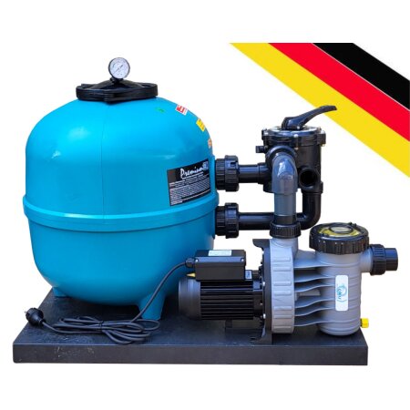 Sandfilteranlage Premium 500 mit deutscher Markenpumpe  11 m³/h