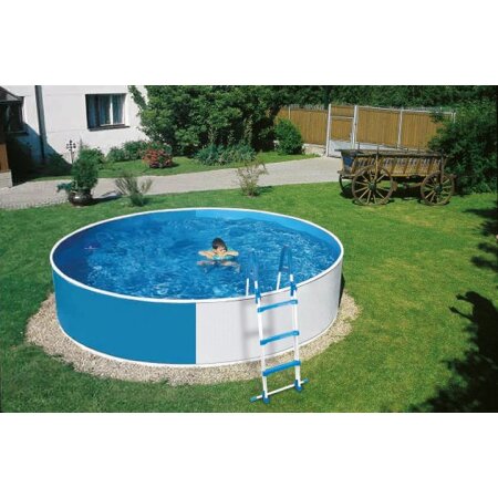 Schwimmbecken Set 3.60 m x 0.90 m rund inkl.Einhängefilter u. Leiter