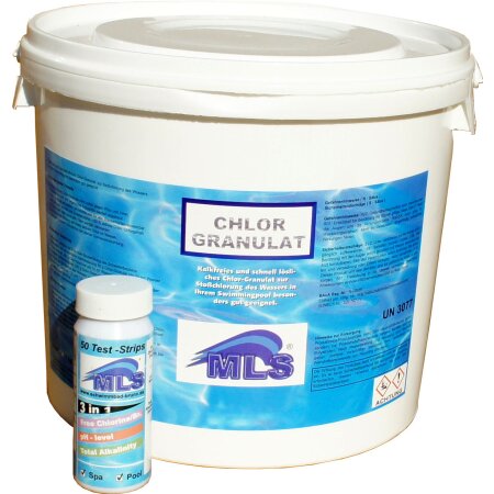 Chlorgranulat schnell löslich 60 % / 5kg plus 50 mal Wassertest !