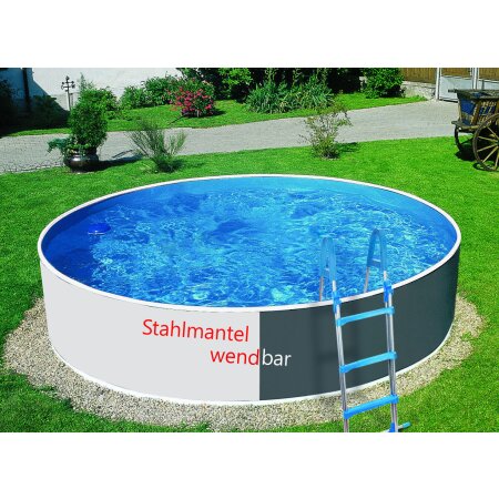 Schwimmbecken anthrazit 3.60 m x 0.90 m