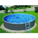 Schwimmbecken anthrazit 3.60 m x 0.90 m