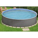 Rundbecken AZUR 5.00 m x 1.20 m in Rattanoptik anthrazit