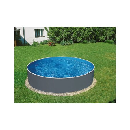 Schwimmbecken anthrazit 5.00 m x 1.20 m