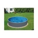 Schwimmbecken anthrazit 5.00 m x 1.20 m