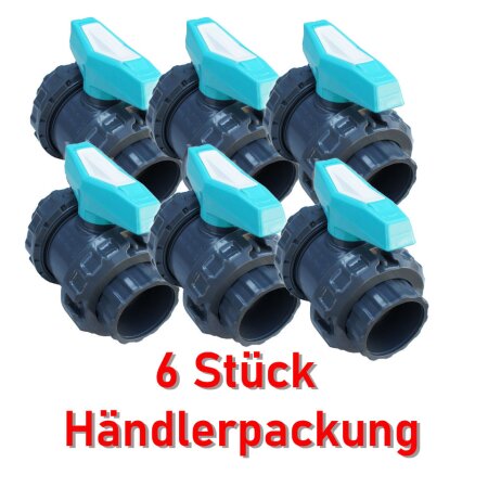 6 Stück Kugelventil d 50 mm