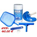 Pool Reinigungsset 41 Chlortabs, Kescher,...