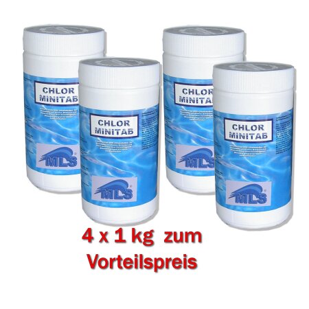 4 kg Chlor MINITABS 20 g schnell löslich 