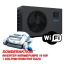 Wärmepumpe Inverter 10  KW plus Poolroboter