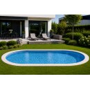 Auskleidung oval  7,00 m x 3,50 m x 1,20 m blau  0,8 mm