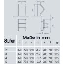 2- teilige Edelstahl- Einbauleiter 3- stufig