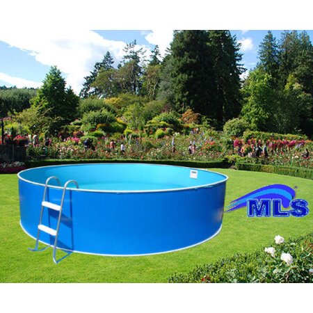 Schwimmbecken Set 3,60 m x 0,90 m rund inkl. Anbau-Filter u. Leiter